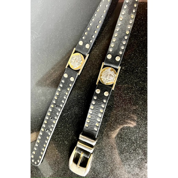 Gianni Versace 93 Vintage Medusa Belt Sz 70 rare 90s
